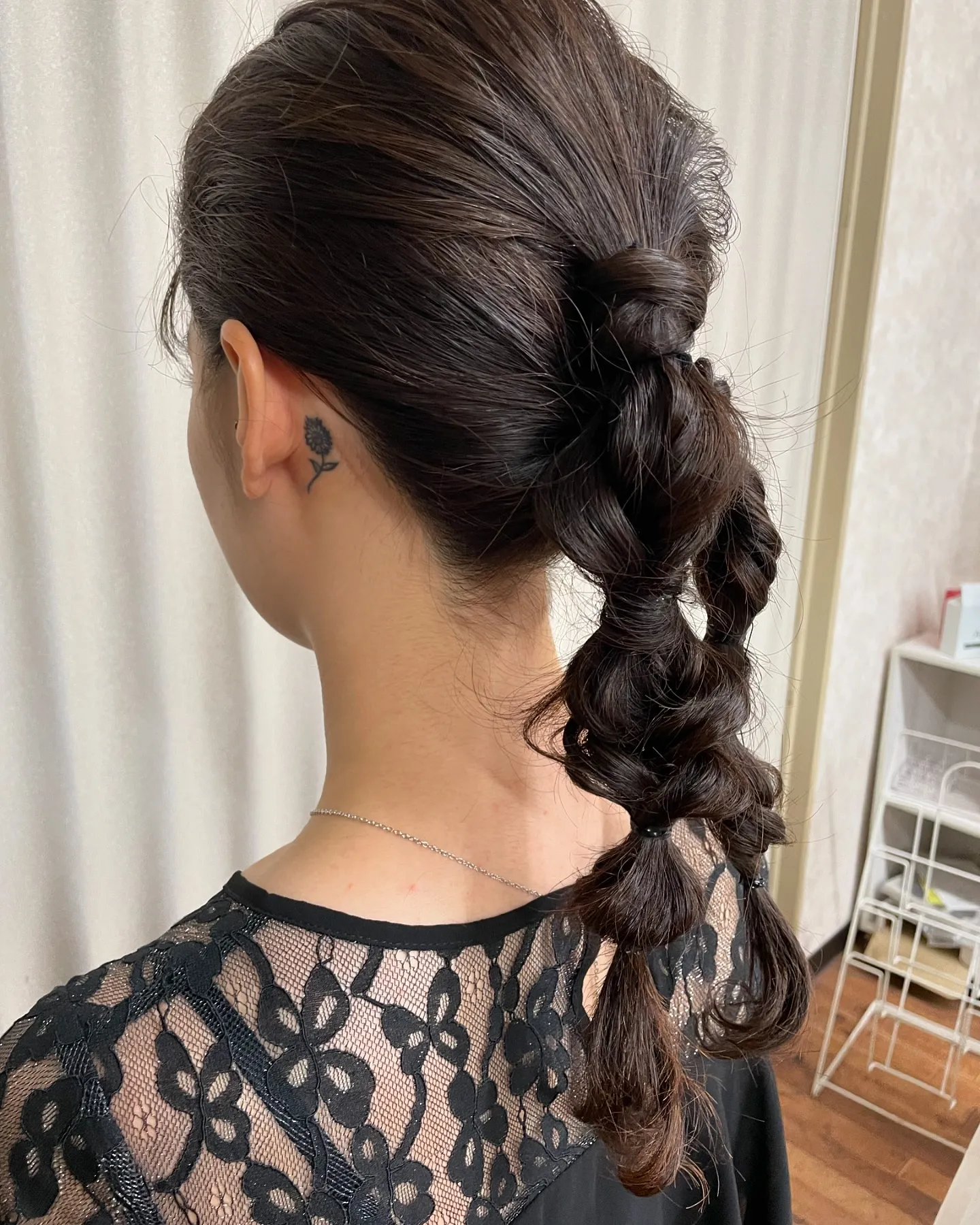 お誕生日パーティーの為ヘアアレンジに来てくださいましたよ#水...