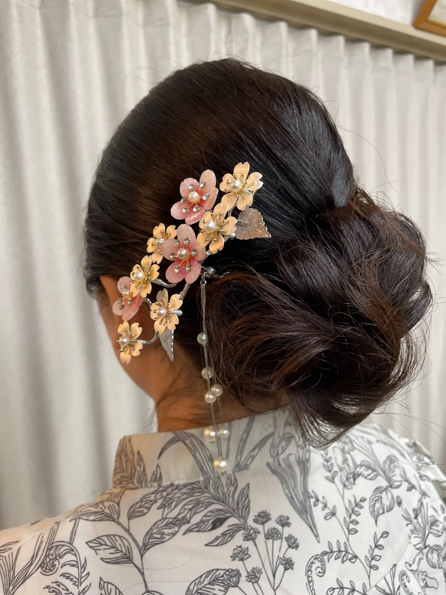 お琴の発表会出演の為姪子さんと早朝よりヘアアレンジに来てくだ...