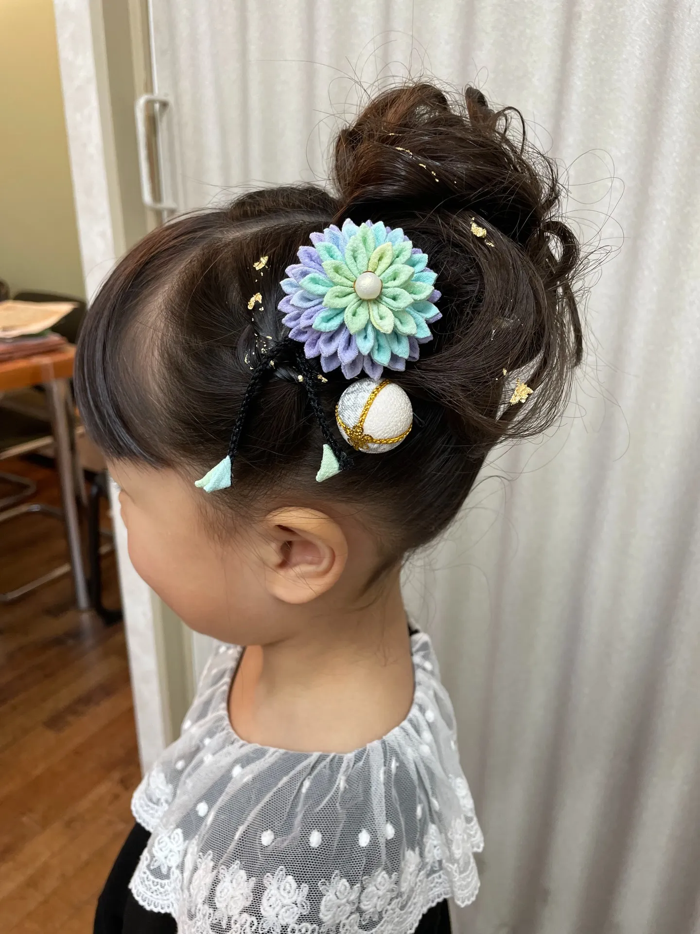 お琴の発表会出演の為姪子さんと早朝よりヘアアレンジに来てくだ...