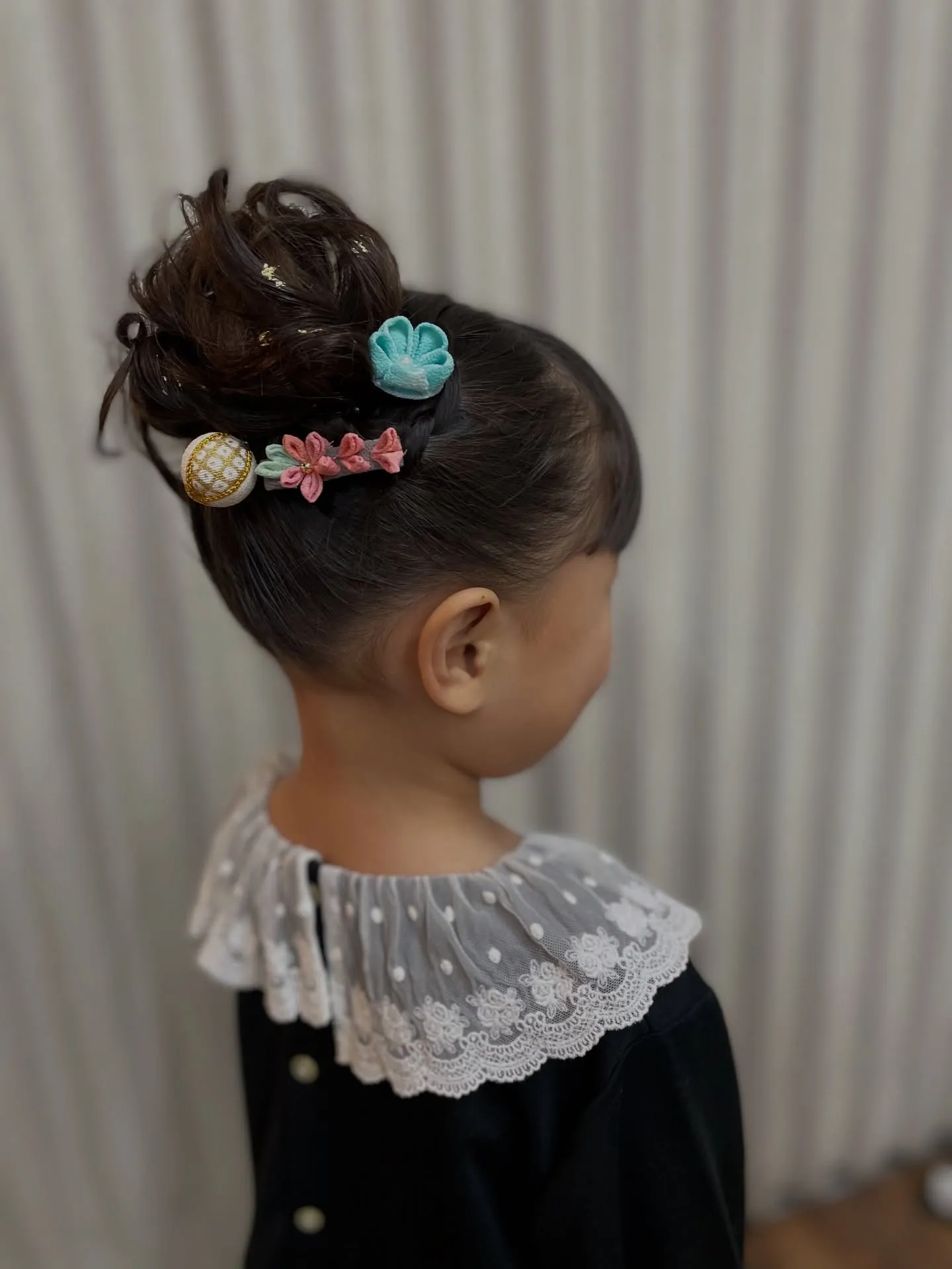 お琴の発表会出演の為姪子さんと早朝よりヘアアレンジに来てくだ...